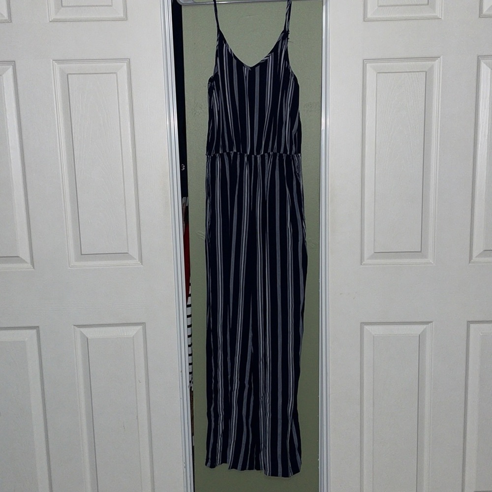 MIMI CHICA Women’s Jumpsuit, Size Medium, Blue and White, Great Condition!